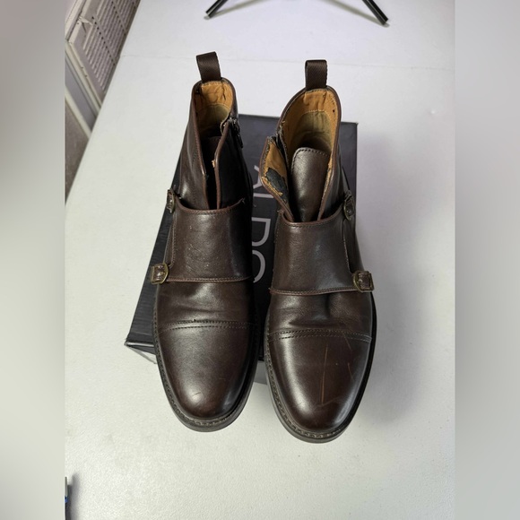 Damage Used ALDO Leather Mens Boots Sz 11 - Picture 11 of 15